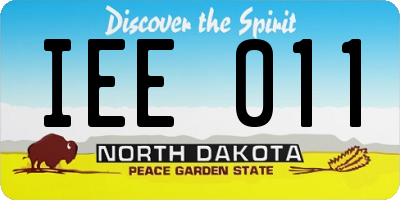ND license plate IEE011