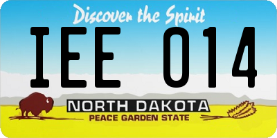 ND license plate IEE014