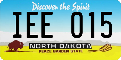 ND license plate IEE015