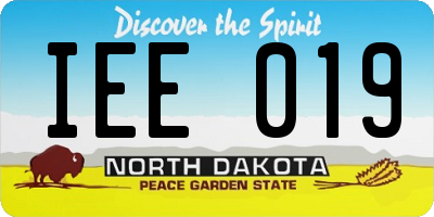 ND license plate IEE019