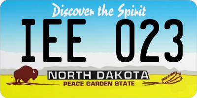 ND license plate IEE023