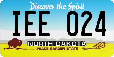 ND license plate IEE024