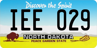 ND license plate IEE029