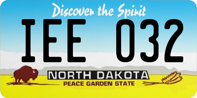 ND license plate IEE032