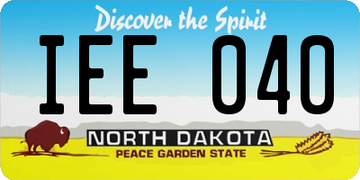 ND license plate IEE040