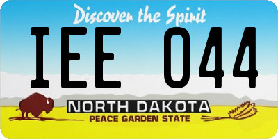 ND license plate IEE044