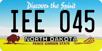 ND license plate IEE045