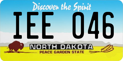 ND license plate IEE046