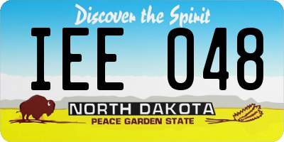 ND license plate IEE048