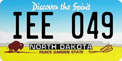 ND license plate IEE049