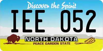 ND license plate IEE052