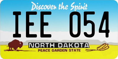 ND license plate IEE054