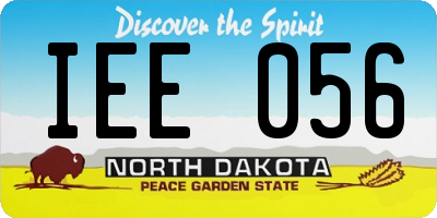 ND license plate IEE056