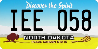 ND license plate IEE058