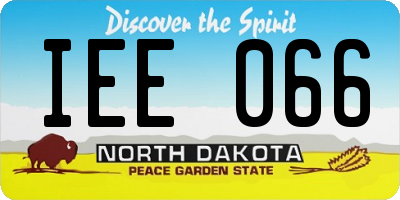 ND license plate IEE066