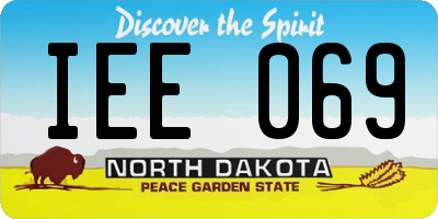 ND license plate IEE069