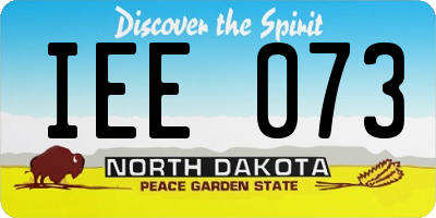 ND license plate IEE073