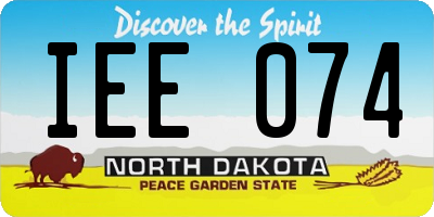 ND license plate IEE074