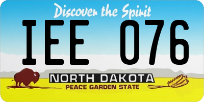 ND license plate IEE076
