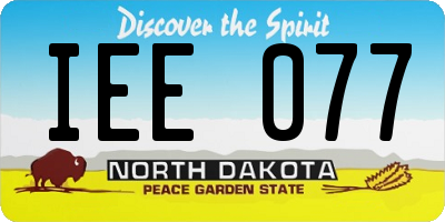ND license plate IEE077