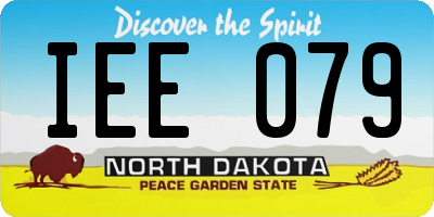 ND license plate IEE079