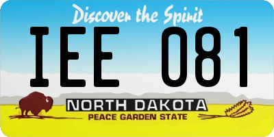 ND license plate IEE081