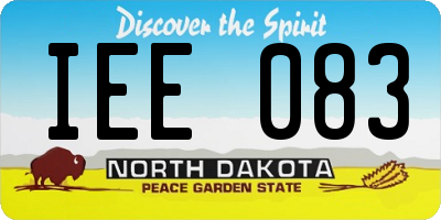ND license plate IEE083