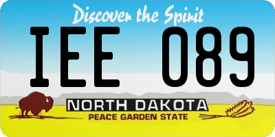 ND license plate IEE089