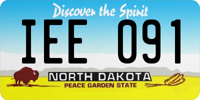 ND license plate IEE091