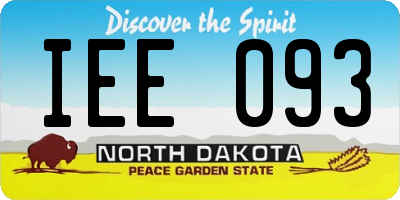 ND license plate IEE093