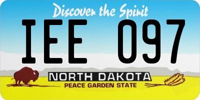 ND license plate IEE097