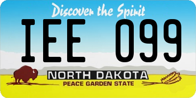 ND license plate IEE099