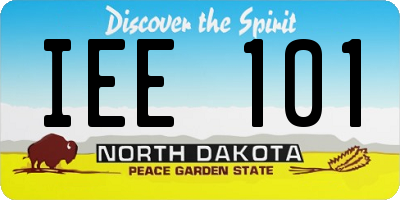 ND license plate IEE101