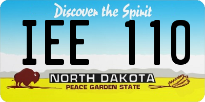 ND license plate IEE110