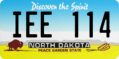 ND license plate IEE114