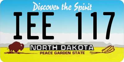 ND license plate IEE117