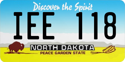 ND license plate IEE118