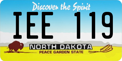 ND license plate IEE119