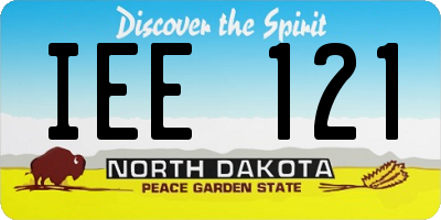 ND license plate IEE121