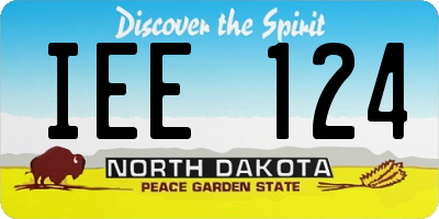ND license plate IEE124