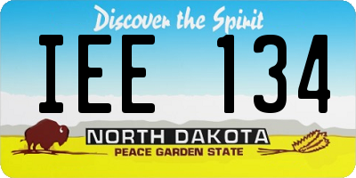 ND license plate IEE134