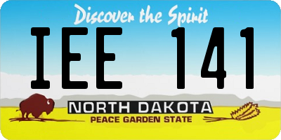 ND license plate IEE141