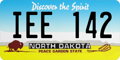 ND license plate IEE142