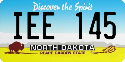 ND license plate IEE145