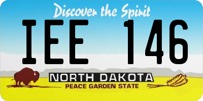 ND license plate IEE146