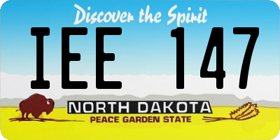 ND license plate IEE147