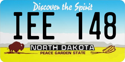 ND license plate IEE148
