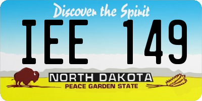 ND license plate IEE149