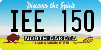 ND license plate IEE150