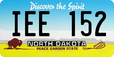 ND license plate IEE152